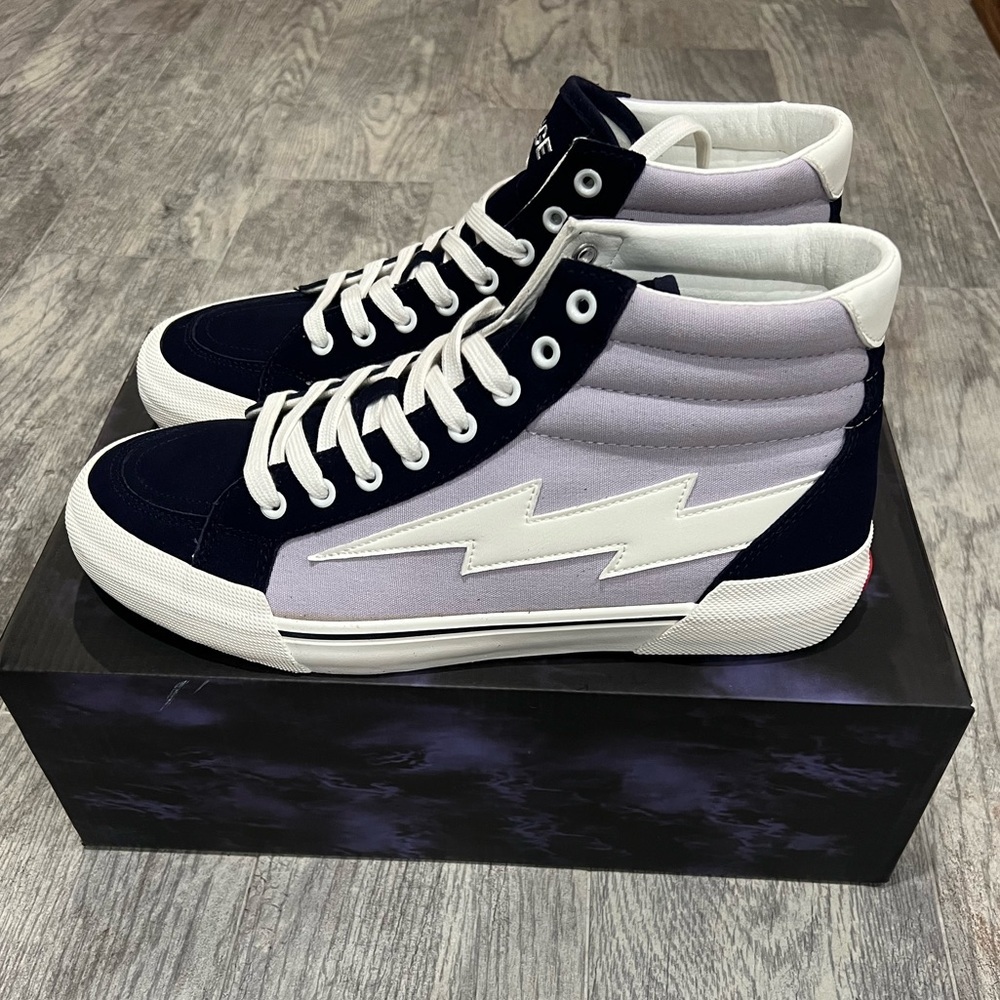 NEW Revenge x Storm Vol. 2 lilac navy high top sneakers - Picture 2 of 7